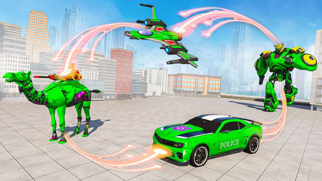 Police Flying Robot Car Game - عکس بازی موبایلی اندروید