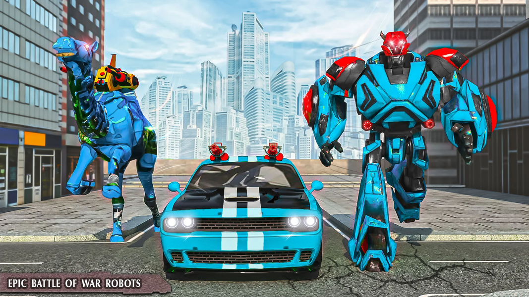 Police Flying Robot Car Game - عکس بازی موبایلی اندروید
