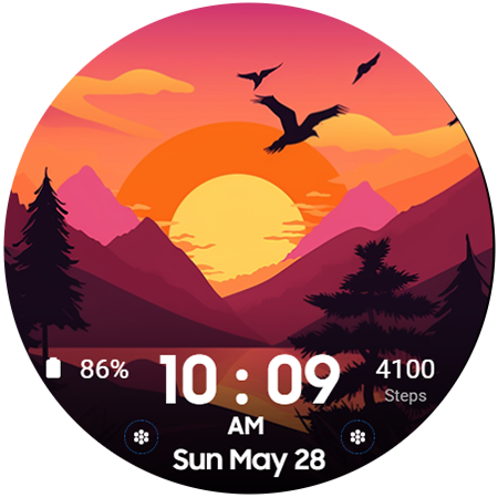 The Sunset Digital Watchface - عکس برنامه موبایلی اندروید