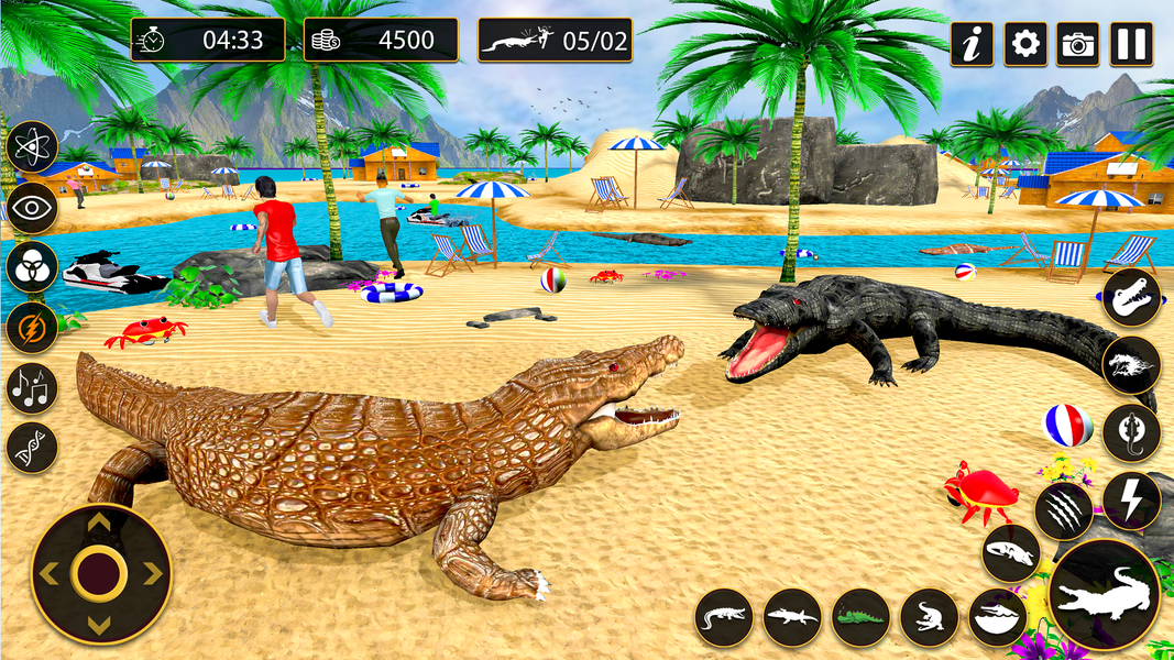 Hungry Crocodile Games Hunting - Gameplay image of android game