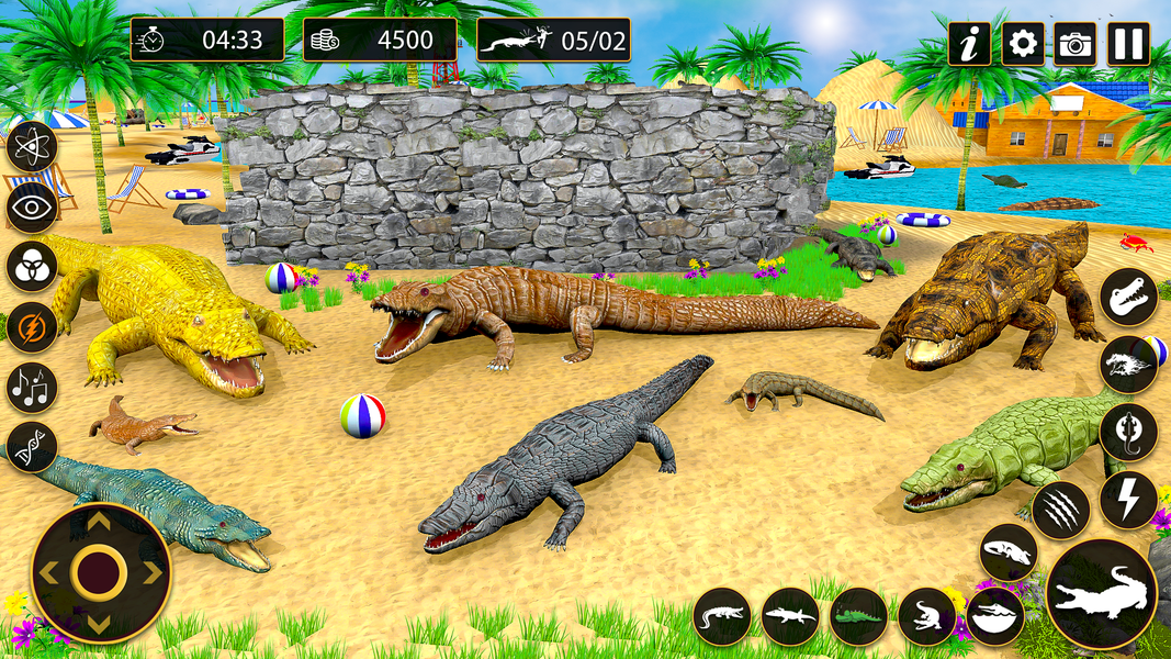 Hungry Crocodile Games Hunting - Gameplay image of android game