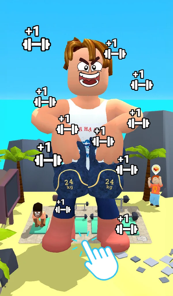 Gym Workout Clicker: Muscle Up - Gameplay image of android game