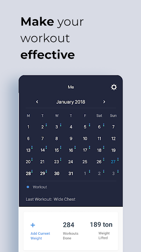 Gym & Home Workout, Personal Trainer Weightlifting - عکس برنامه موبایلی اندروید