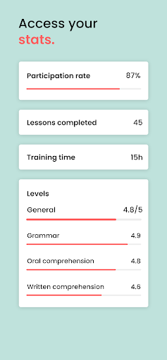 Gymglish: Learn a language - Image screenshot of android app