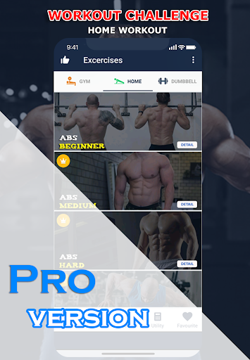 Home & Gym Workout Planner Men - عکس برنامه موبایلی اندروید