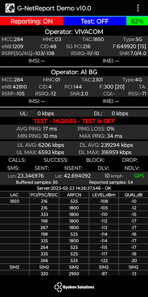 G-NetReport Demo - Image screenshot of android app