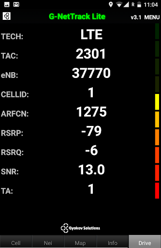 G-NetTrack Lite - عکس برنامه موبایلی اندروید