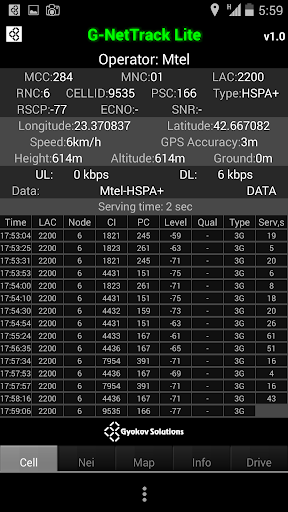 G-NetTrack Lite - عکس برنامه موبایلی اندروید