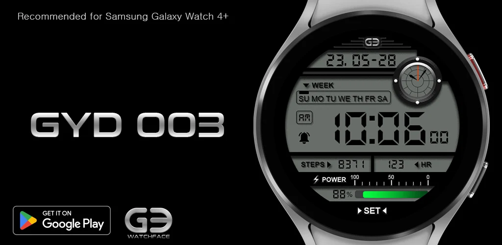 GYD۰۰۳ | Digital watchface - عکس برنامه موبایلی اندروید