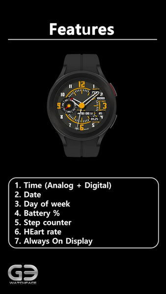 GYH۰۰۷: Hybrid watchface - عکس برنامه موبایلی اندروید