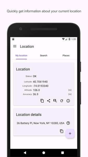 GPS Location finder - Image screenshot of android app