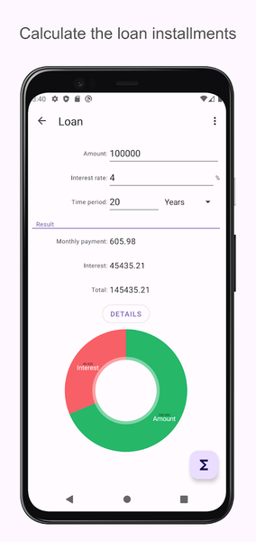 Investment Calculator - Image screenshot of android app