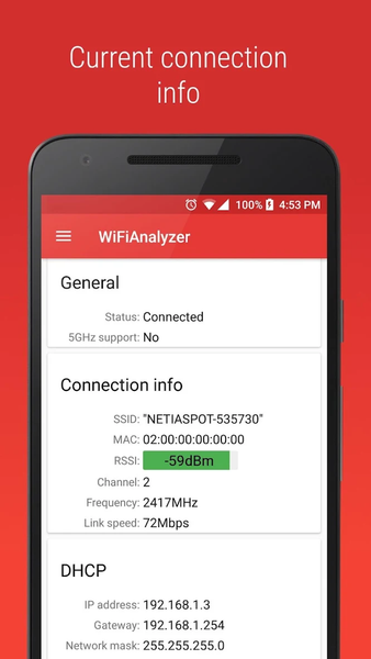 WiFi Analyzer - عکس برنامه موبایلی اندروید