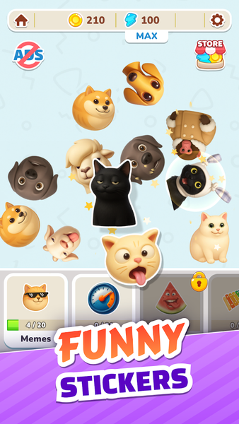 Capybara Puzzle: Sticker Merge - Gameplay image of android game