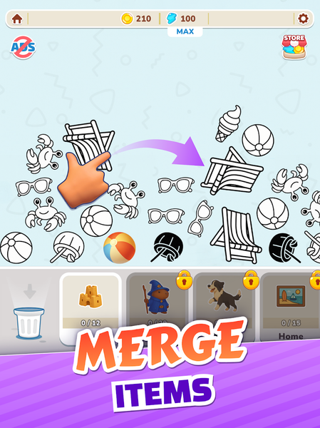 Capybara Puzzle: Sticker Merge - Gameplay image of android game