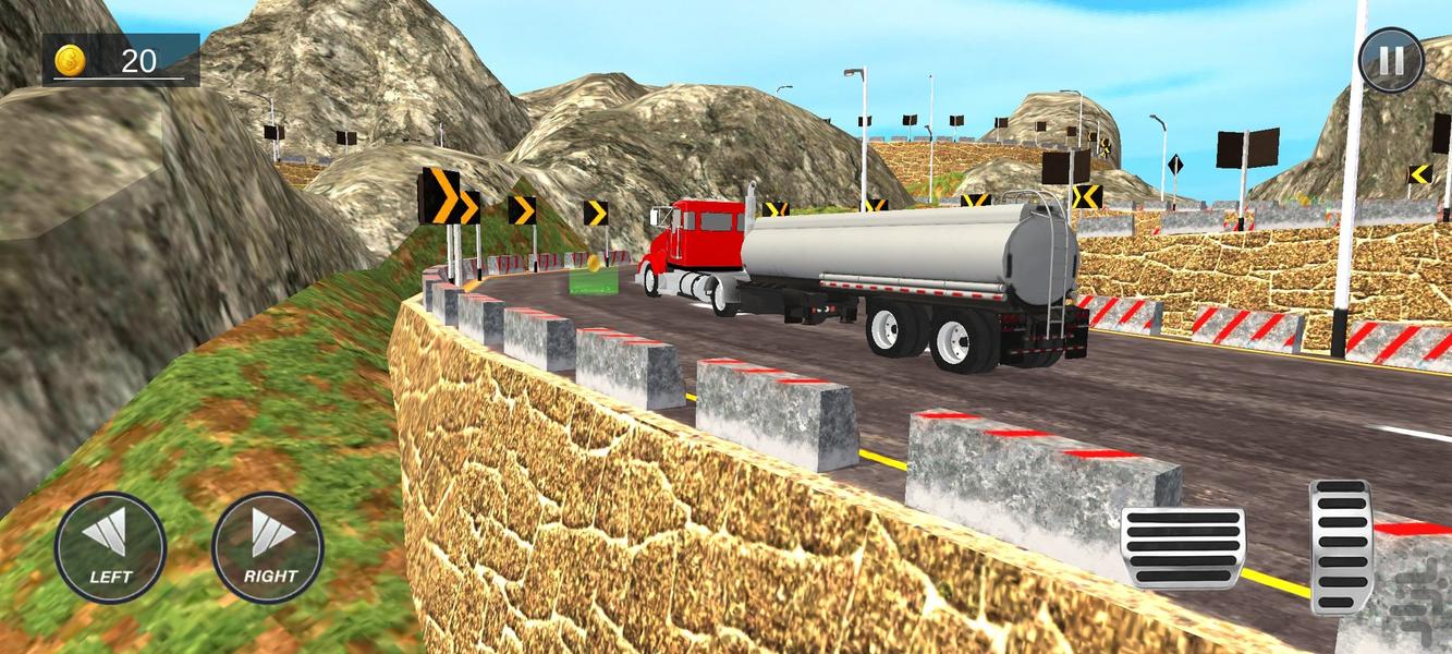 بازی تانکر سوخت : بازی ماشین سنگین - Gameplay image of android game