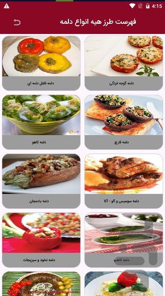 طرز تهیه انواع دلمه با آشپز باشی - Image screenshot of android app