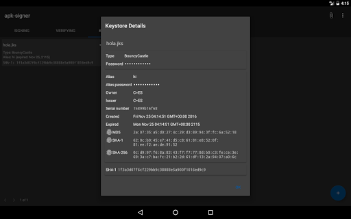 apk-signer - عکس برنامه موبایلی اندروید