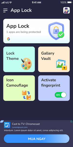 App Lock - Fingerprint Lock - عکس برنامه موبایلی اندروید