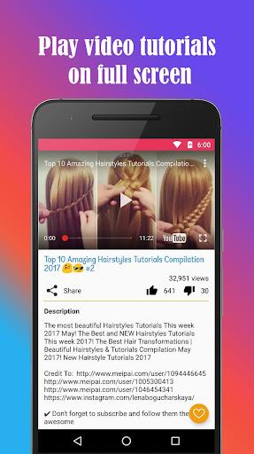 Hairstyles Video Tutorials - عکس برنامه موبایلی اندروید