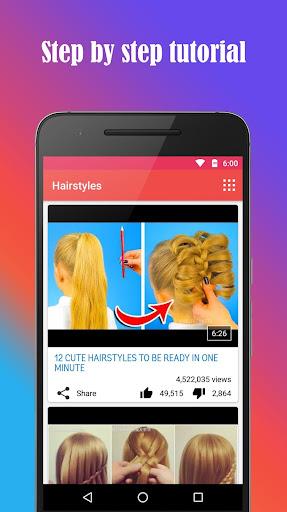 Hairstyles Video Tutorials - عکس برنامه موبایلی اندروید