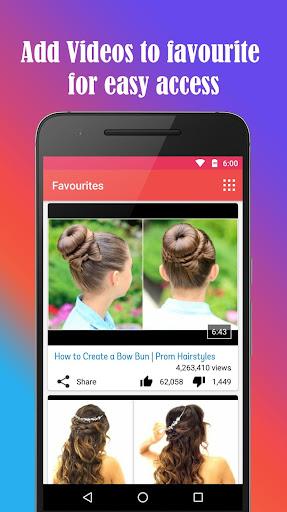 Hairstyles Video Tutorials - عکس برنامه موبایلی اندروید