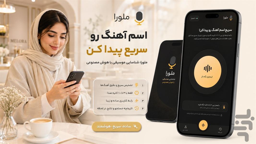 ملورا : پیداکردن آهنگ با هوش مصنوعی - عکس برنامه موبایلی اندروید