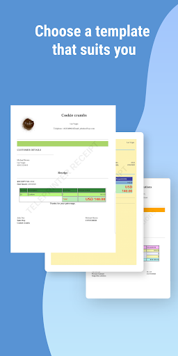 Teleprinter Receipt: Receipt G - Image screenshot of android app