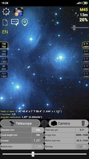 Telescope calculator - Image screenshot of android app