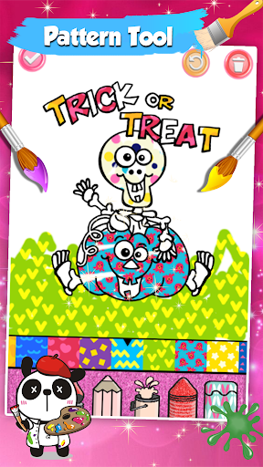 Halloween Coloring Drawing Pages Glitter - Image screenshot of android app