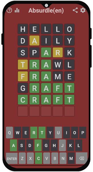Absurdle - Gameplay image of android game
