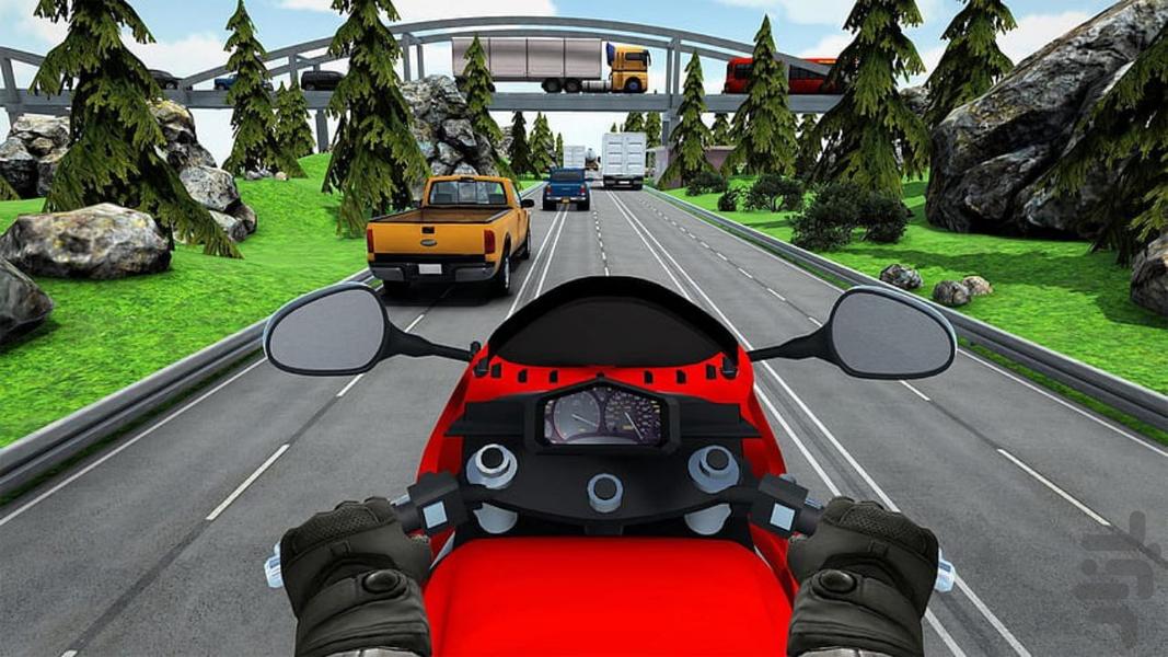 موتور بازی در ترافیک - Gameplay image of android game