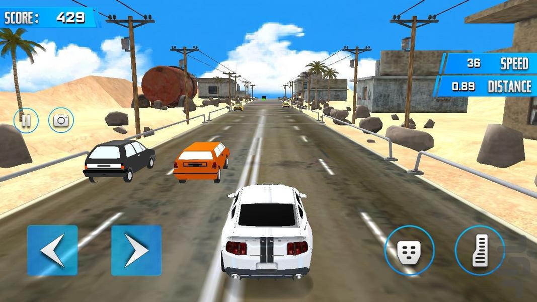 بازی ماشین رانندگی در ترافیک - عکس بازی موبایلی اندروید