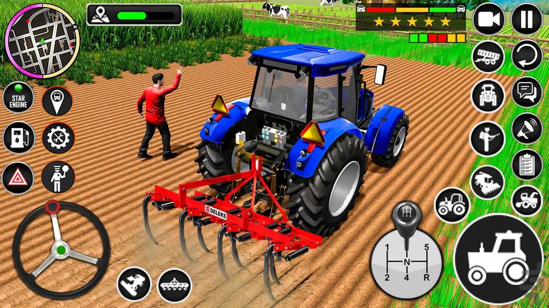 بازی کشاورزی با تراکتور | بازی جدید - Gameplay image of android game