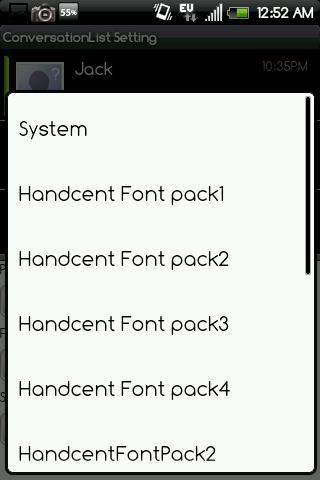 Handcent Font Pack1 - Image screenshot of android app