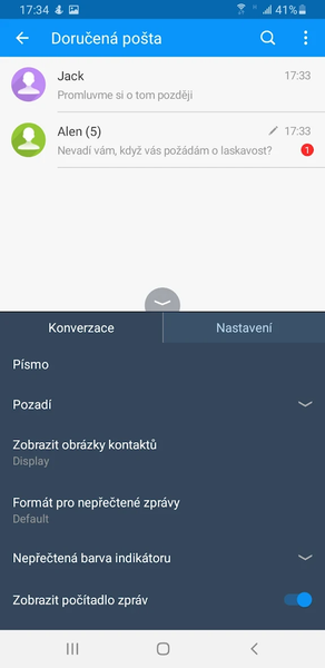 Handcent SMS Czech Language Pa - Image screenshot of android app