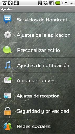 Handcent SMS Spanish Language - عکس برنامه موبایلی اندروید