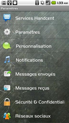 Handcent SMS French Language P - عکس برنامه موبایلی اندروید