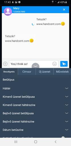 Handcent SMS Hungarian Languag - Image screenshot of android app