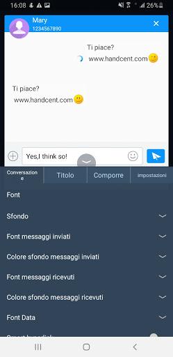 Handcent SMS Italian Language pack - عکس برنامه موبایلی اندروید