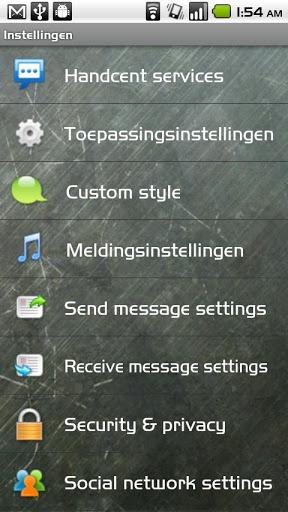 Handcent Dutch Language Pack - Image screenshot of android app