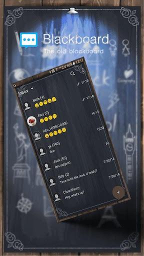 Next SMS skin (Black board) - عکس برنامه موبایلی اندروید