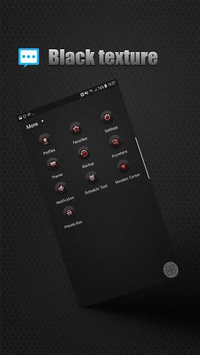 Black texture Next SMS Skin - Image screenshot of android app
