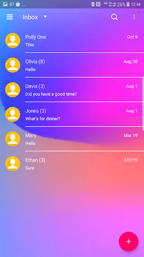 Next SMS Colorful world Skin - عکس برنامه موبایلی اندروید