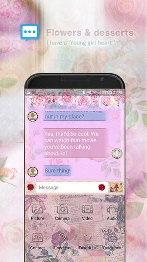 Flowers & desserts skin for Next SMS - Image screenshot of android app