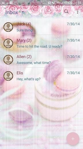 Flowers & desserts skin for Next SMS - Image screenshot of android app