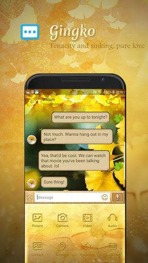 Gingko skin for Handcent Next SMS - Image screenshot of android app