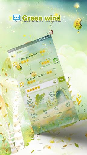 Green win Next SMS Skin - Image screenshot of android app