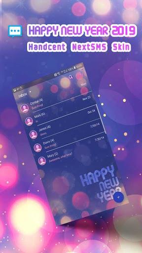 Happy New year 2019 skin 1 for Handcent Next SMS - عکس برنامه موبایلی اندروید