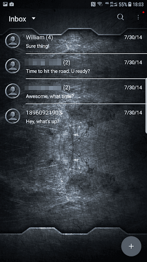Heavy metal skin for Next SMS - عکس برنامه موبایلی اندروید